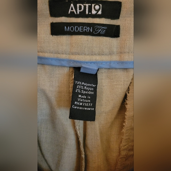 APT 9 Modern Fit 16P Kkaki Slacks - Picture 5 of 6